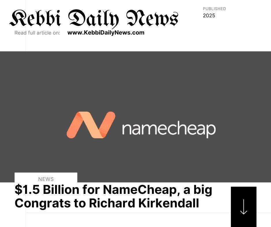$1.5 Billion for NameCheap, a big Congrats to Richard Kirkendall