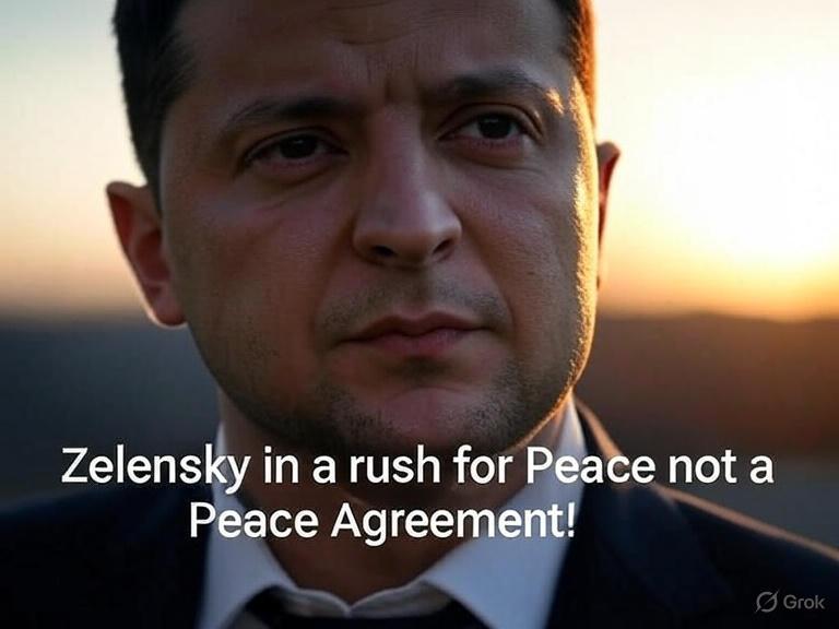 Zelensky in a rush for Peace not a Peace Agreement