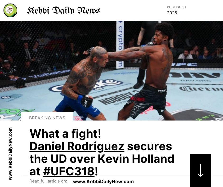 What a fight! Daniel Rodriguez secures the UD over Kevin Holland at #UFC318!